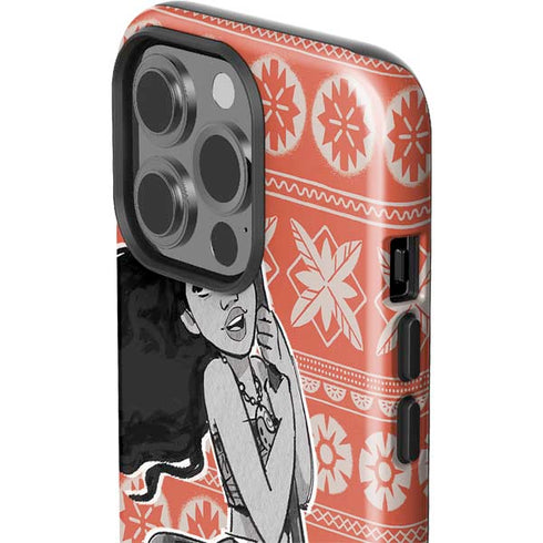 Disney Moana Character Tropical Print Art iPhone 15 Pro Impact Case